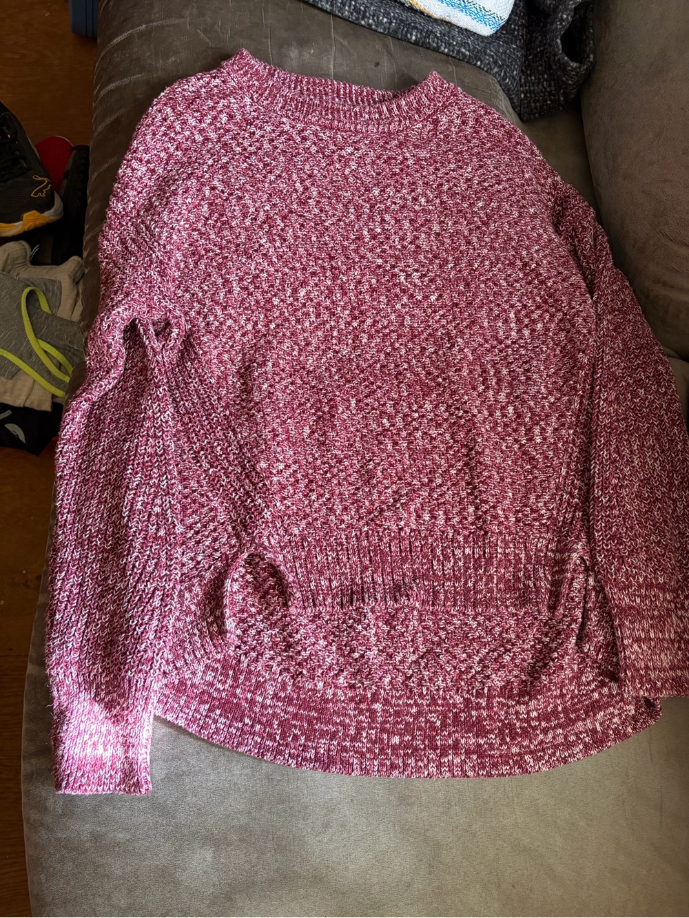Universal Thread Marled Rose-Red Crewneck Sweater